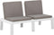vidaXL - Loungebank - met - kussen - kunststof - wit