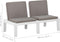 vidaXL - Loungebank - met - kussen - kunststof - wit