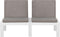 vidaXL - Loungebank - met - kussen - kunststof - wit