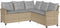 vidaXL - Loungebank - met - kussens - L-vormig - poly - rattan - beige