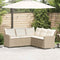 vidaXL - Loungebank - met - kussens - L-vormig - poly - rattan - beige