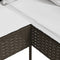vidaXL - Loungebank - met - kussens - L-vormig - poly - rattan - bruin