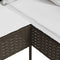 vidaXL - Loungebank - met - kussens - L-vormig - poly - rattan - bruin