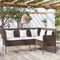 vidaXL - Loungebank - met - kussens - L-vormig - poly - rattan - bruin