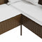 vidaXL - Loungebank - met - kussens - L-vormig - poly - rattan - bruin