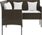 vidaXL - Loungebank - met - kussens - L-vormig - poly - rattan - bruin