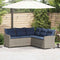 vidaXL - Loungebank - met - kussens - L-vormig - poly - rattan - grijs