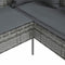 vidaXL - Loungebank - met - kussens - L-vormig - poly - rattan - grijs