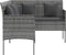 vidaXL - Loungebank - met - kussens - L-vormig - poly - rattan - grijs