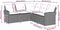 vidaXL - Loungebank - met - kussens - L-vormig - poly - rattan - grijs