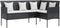 vidaXL - Loungebank - met - kussens - L-vormig - poly - rattan - zwart