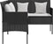 vidaXL - Loungebank - met - kussens - L-vormig - poly - rattan - zwart