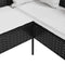 vidaXL - Loungebank - met - kussens - L-vormig - poly - rattan - zwart