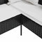 vidaXL - Loungebank - met - kussens - L-vormig - poly - rattan - zwart