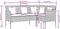 vidaXL - Loungebank - met - kussens - L-vormig - poly - rattan - zwart