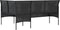 vidaXL - Loungebank - met - kussens - L-vormig - poly - rattan - zwart