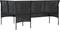 vidaXL - Loungebank - met - kussens - L-vormig - poly - rattan - zwart