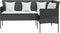 vidaXL - Loungebank - met - kussens - L-vormig - poly - rattan - zwart