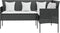 vidaXL - Loungebank - met - kussens - L-vormig - poly - rattan - zwart