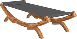 vidaXL - Loungebed - 100x188,5x44 - cm - massief - gebogen - hout - antracietkleurig