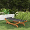 vidaXL - Loungebed - 100x188,5x44 - cm - massief - gebogen - hout - antracietkleurig