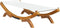 vidaXL - Loungebed - 100x188,5x44 - cm - massief - gebogen - hout - crèmekleurig
