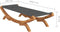 vidaXL - Loungebed - 100x188,5x44 - cm - massief - gebogen - hout - antracietkleurig