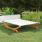 vidaXL - Loungebed - 165x188,5x46 - cm - massief - gebogen - hout - crèmekleurig