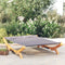 vidaXL - Loungebed - 165x188,5x46 - cm - massief - gebogen - hout - antracietkleurig