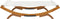 vidaXL - Loungebed - 165x188,5x46 - cm - massief - gebogen - hout - crèmekleurig