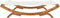 vidaXL - Loungebed - 165x188,5x46 - cm - massief - gebogen - hout - crèmekleurig