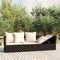 vidaXL - Loungebed - met - kussens - poly - rattan - bruin