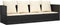 vidaXL - Loungebed - met - kussens - poly - rattan - zwart