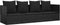vidaXL - Loungebed - met - kussens - poly - rattan - zwart