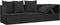 vidaXL - Loungebed - met - kussens - poly - rattan - zwart