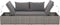 vidaXL - Loungebed - met - ligkussen - en - kussens - poly - rattan - grijs