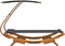 vidaXL - Loungebed - met - luifel - 100x190x134 - cm - gebogen - hout - antracietkleur