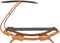 vidaXL - Loungebed - met - luifel - 100x190x134 - cm - gebogen - hout - antracietkleur