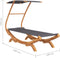 vidaXL - Loungebed - met - luifel - 100x190x134 - cm - gebogen - hout - antracietkleur