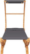 vidaXL - Loungebed - met - luifel - 100x190x134 - cm - gebogen - hout - antracietkleur