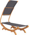 vidaXL - Loungebed - met - luifel - 100x190x134 - cm - gebogen - hout - antracietkleur