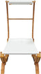 vidaXL - Loungebed - met - luifel - 100x190x134 - cm - massief - gebogen - hout - crème
