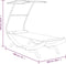 vidaXL - Loungebed - met - luifel - 100x190x134 - cm - massief - gebogen - hout - crème