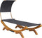 vidaXL - Loungebed - met - luifel - 100x200x126 - cm - gebogen - hout - antracietkleur