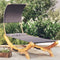 vidaXL - Loungebed - met - luifel - 100x200x126 - cm - gebogen - hout - antracietkleur
