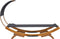 vidaXL - Loungebed - met - luifel - 100x200x126 - cm - gebogen - hout - antracietkleur