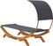 vidaXL - Loungebed - met - luifel - 100x200x126 - cm - gebogen - hout - antracietkleur