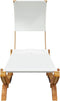 vidaXL - Loungebed - met - luifel - 100x200x126 - cm - massief - gebogen - hout - crème