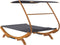 vidaXL - Loungebed - met - luifel - 165x203x138 - cm - gebogen - hout - antracietkleur
