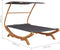 vidaXL - Loungebed - met - luifel - 165x203x138 - cm - gebogen - hout - antracietkleur
